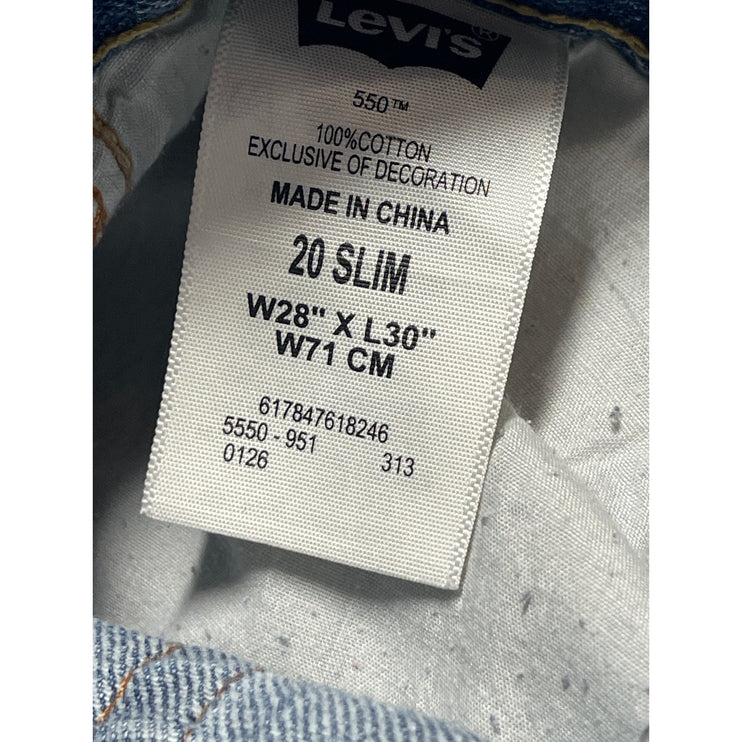 Levi's 550 Women's Blue Relaxed Slim Straight High Rise Denim Jeans Size 28x30