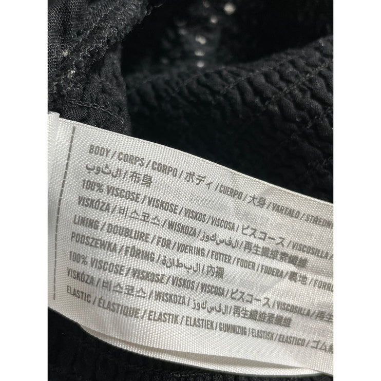 Abercrombie & Fitch Black Polka Dot Tie Strap Sleeveless Crop Cami Tank Top Sz M