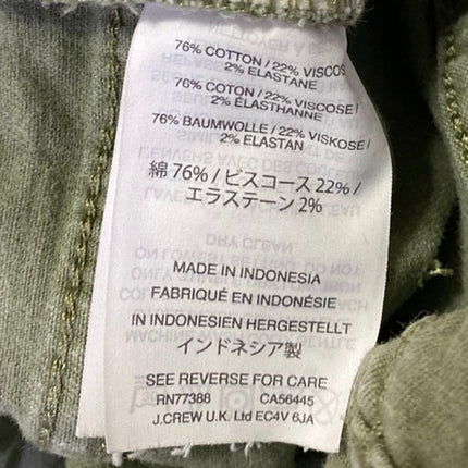 J.Crew Women's Green Mid Rise Skinny Leg Slim Fit Stretch Denim Jeans Pants 27