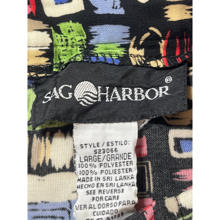 Sag Harbor Women's Multicolor Geometric Printed High Waist Mini A-Line Skirt L