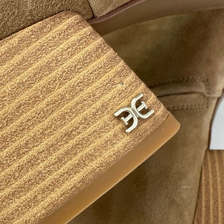 Sam Edelman Paige Women's Brown Suede Square Toe Zip Up Ankle Chelsea Boots 12