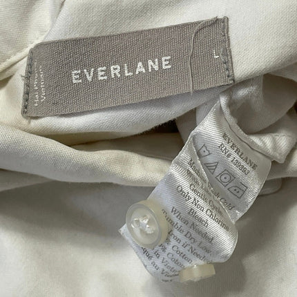 Everlane Men's Cream Long Sleeves Collared Casual Button Down Shirt Top Size L
