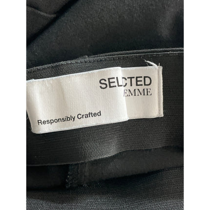 Selected Femme Women's Black High Waisted Flared Bootcut Trousers Pants Size S