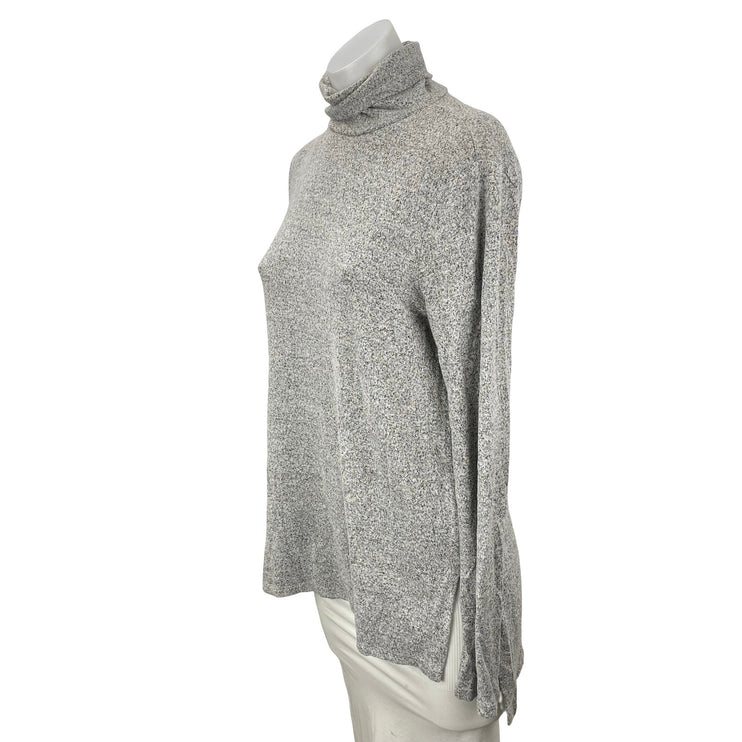 Forever 21 Women's Gray Long Sleeve Turtleneck Knit Cozy Slit Sweater Top Size S