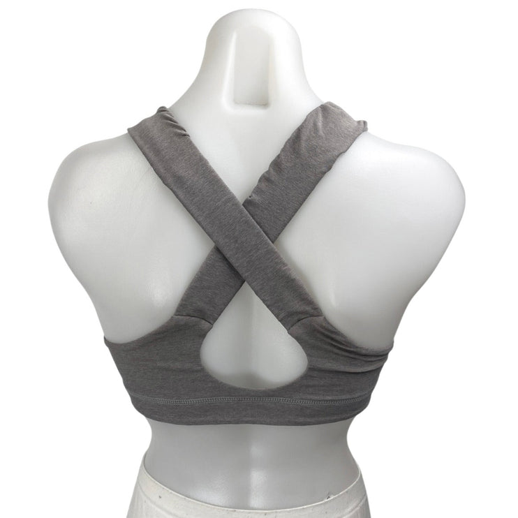 Lululemon Women's Gray Sleeveless Strappy Yoga Athletic Sports Bra Crop Top 4