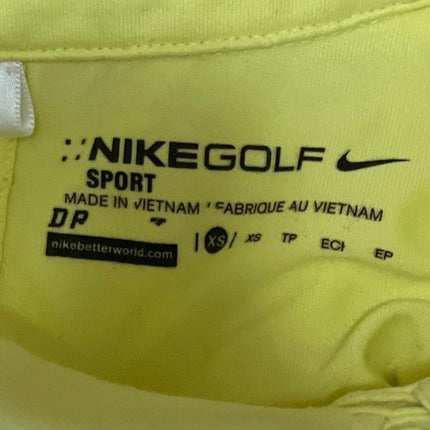 Nike Golf Women's Yellow Short Sleeve Tennis Athletic Polo Shirt Top Size XS