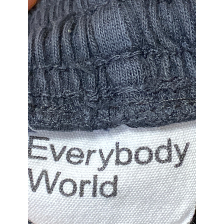 Everybody World Black High Rise Gym Athletic Activewear Paperbag Sweat Shorts M