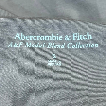 Abercrombie & Fitch Tan Beige Khaki Sleeveless Drape Deep V Blouse Top Size S