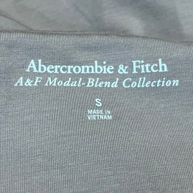 Abercrombie & Fitch Tan Beige Khaki Sleeveless Drape Deep V Blouse Top Size S