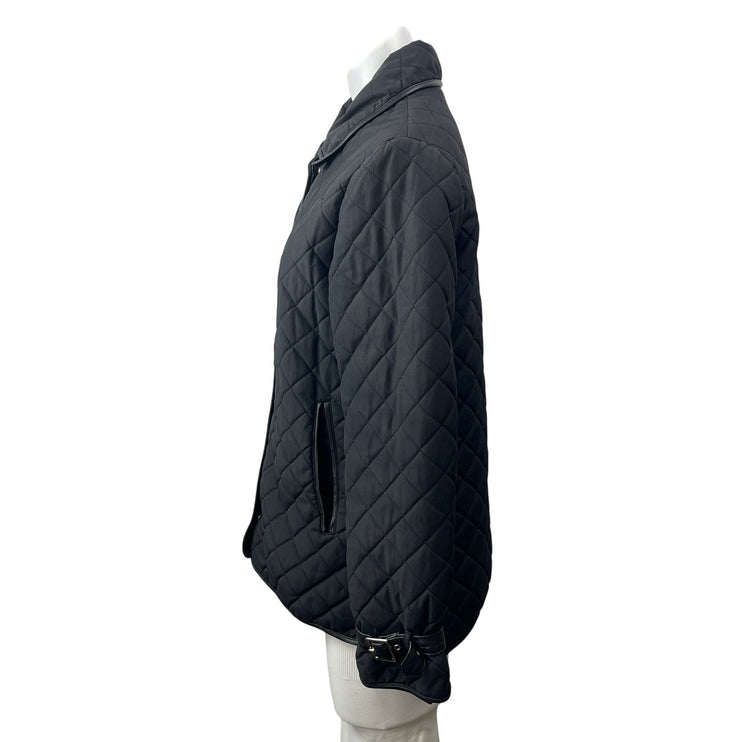 Coach Leatherware Women's Black Puffer Quilted Long Sleeve Coat Jacket Size M