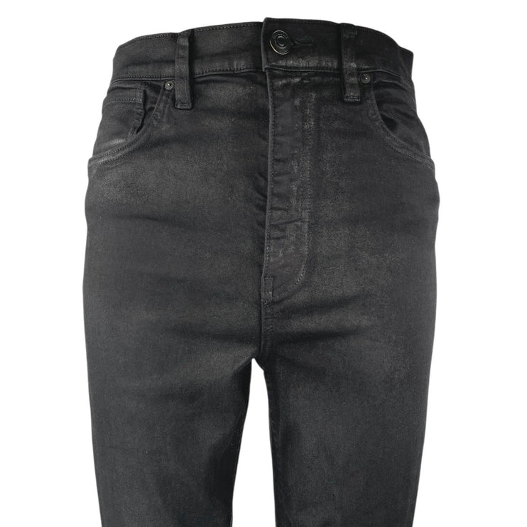 Hudson Women's Black Coated High Waisted Super Skinny Ankle Denim Jeans Size 28