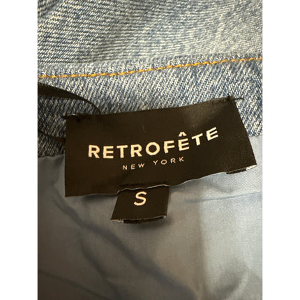 NEW Retrofete Blue Denim Strapless Sleeveless Mini A-Line Tank Tube Dress Size S