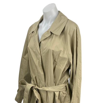 GAP Women's Oversized Beige Collar Long Sleeve Belted Midi Trench Coat Jacket XL