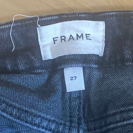Frame Women's Black High Waisted Y2k Flare Bootcut Split Denim Jeans Size 27