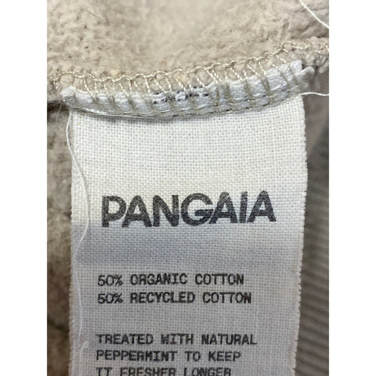 Pangaia Men's Beige Graphic Hooded Long Sleeve Sweater Hoodie Sweatshirt Top L