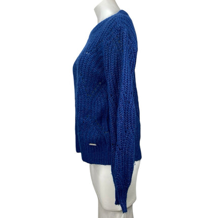 Abercrombie & Fitch Women's Blue Long Sleeve Crew Neck Pullover Sweater Top S