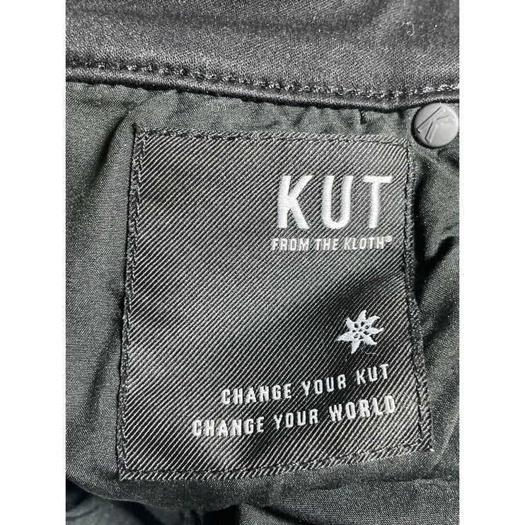 KUT From The Kloth Kelsey Ankle Flare Women's Black Mid Rise Denim Jeans Size 0