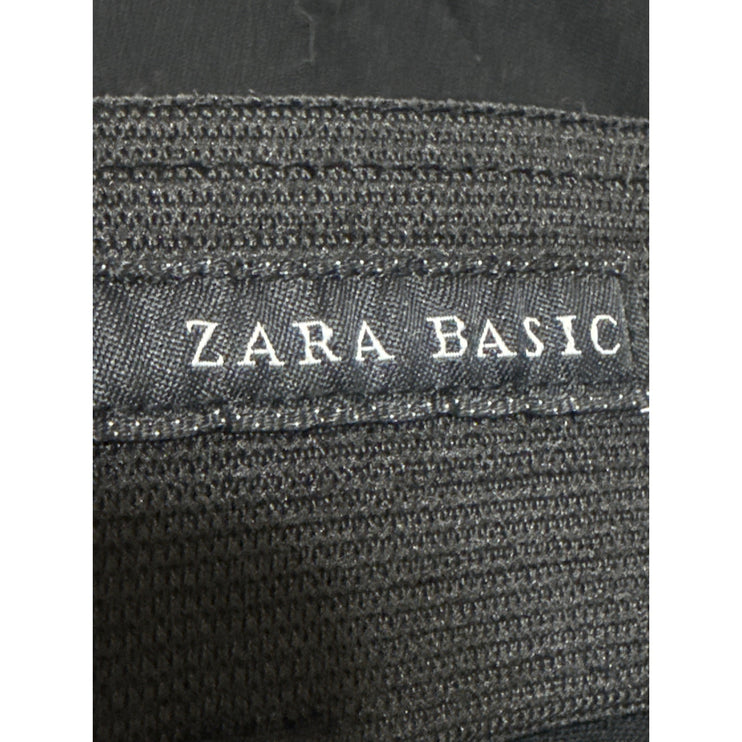 Zara Women's Black High Waisted Pintucked Straight Leg Mini Casual Shorts Size S