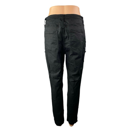 Joie Women's Black High Waisted Utility Slim Straight Leg Denim Jeans Size 31