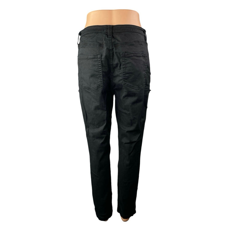 Joie Women's Black High Waisted Utility Slim Straight Leg Denim Jeans Size 31