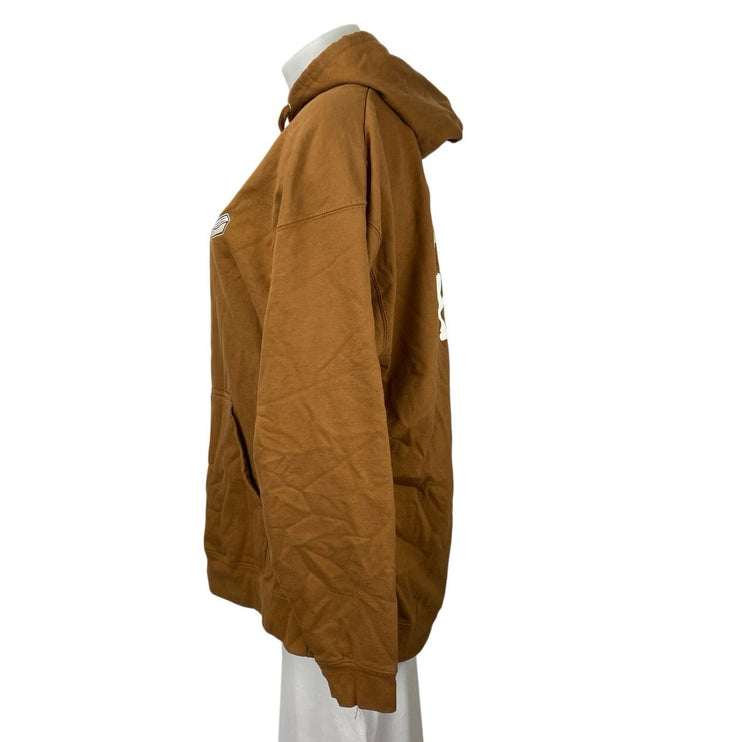 Independent Women's Brown Graphic Print Long Sleeve Hooded Hoodie Sweatshirt XL