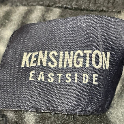 Kensington Eastside Men Blue Jacquard Quarter Zip Long Sleeve Sweater Top Size L
