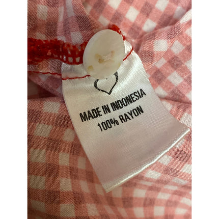 Joyous and Free Red Gingham Button Down Top Wide Leg Pajama Sleepwear Set Size S