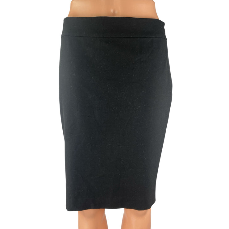 Ann Taylor Petite Women's Black Pleated High Waisted Pencil Mini Skirt Size 4P