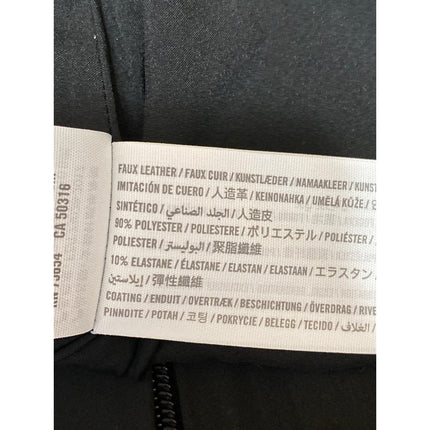 Abercrombie & Fitch Black Faux Leather Vegan High Waist A Line Mini Skirt Size L