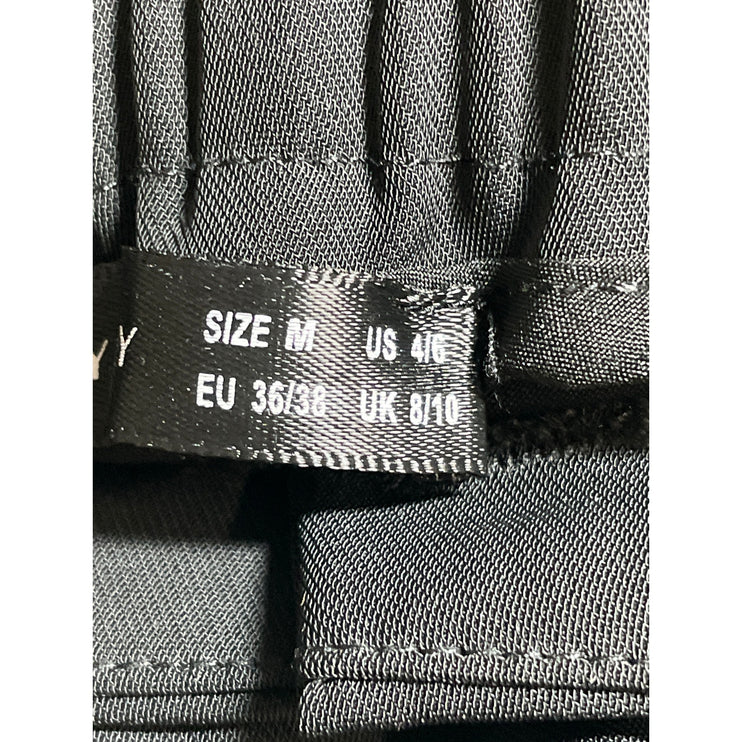 Sassy Zoey Women's Black High Waisted Pleated Wide Leg Trousers Dress Pants Sz M
