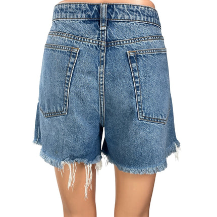 Rag & Bone Women's Blue Distressed High Rise Cut Off Denim Jean Shorts Size 29