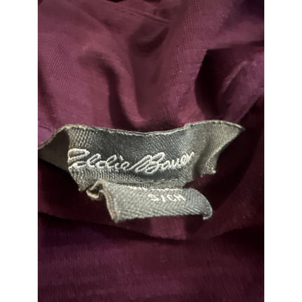 Eddie Bauer Women's Maroon Long Sleeve Half Zip Pullover Sweatshirt Top Size S