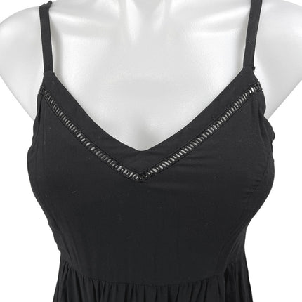 Old Navy Women's Black Sleeveless V Neck Smocked A Line Mini Dress Size XS