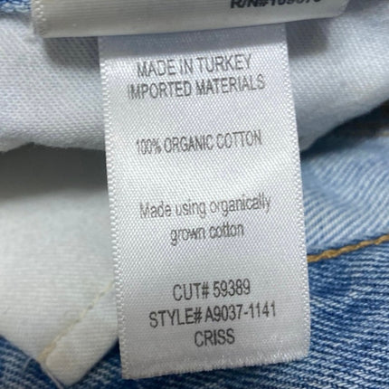 Agolde Criss Cross Women's Blue Light Wash High Rise Straight Denim Jeans Sz 26