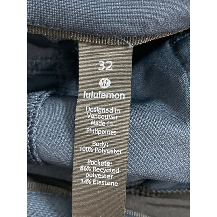 Lululemon ABC Men's Blue Slim Fit Straight Casual Chino Khaki Trousers Pants 32