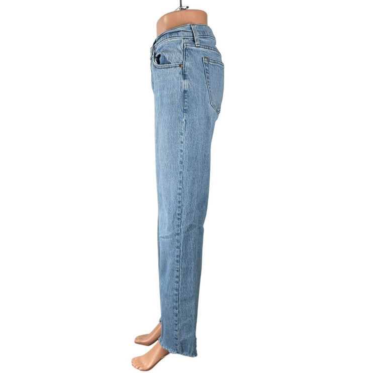Abercrombie & Fitch The Baggy Low Rise Light Wash Wide Leg Denim Jeans Size 26