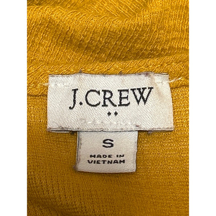 J.Crew Women's Yellow Textured V-Neck Long Sleeve Casual Shirt Blouse Top Size S