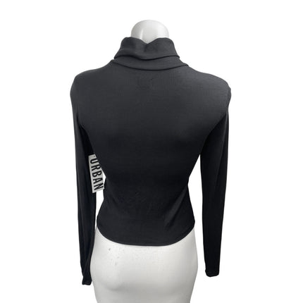 NEW Urban Outfitters BDG Black Ribbed Knit Turtleneck Long Sleeve Sweater Top S