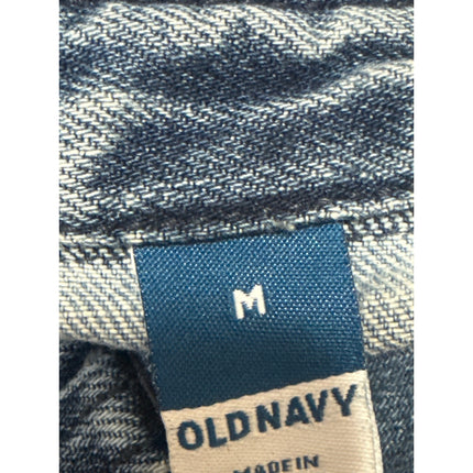 Old Navy Blue Collared Long Sleeve Button Down Denim Coverall Romper Jumpsuit M