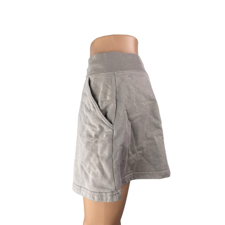 Brandy Melville Women Gray Elastic Waist Drawstring Athletic Mini Skirt Size S/M