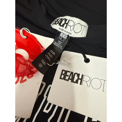 NEW Beach Riot Rumble Women's Black Sleeveless Crop Muscle Tee Tank Top Size M
