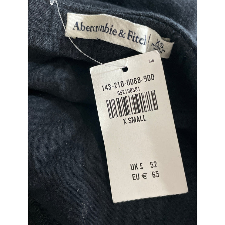 NEW Abercrombie & Fitch Women's Black Linen High Rise Midi Pencil Wrap Skirt XS