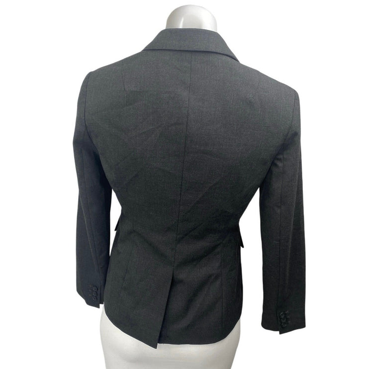 Banana Republic Women's Gray One Button Collar Long Sleeve Blazer Coat Jacket 0