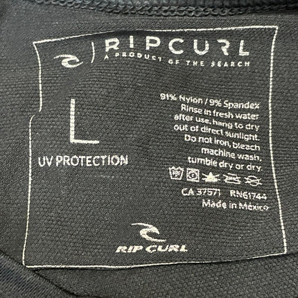 Rip Curl Mens Black Short Sleeves Graphic Print Pullover Tee T-shirt Top Size L