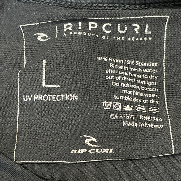 Rip Curl Mens Black Short Sleeves Graphic Print Pullover Tee T-shirt Top Size L