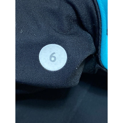 Lululemon Women's Black Blue Colorblock Low Rise Crop Athletic Leggings Pants 6