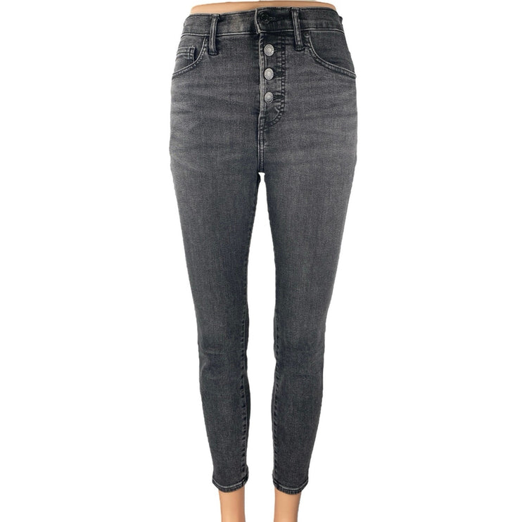 Everlane Women's Black Wash Button Fly High Rise Skinny Leg Denim Jeans Pants 27