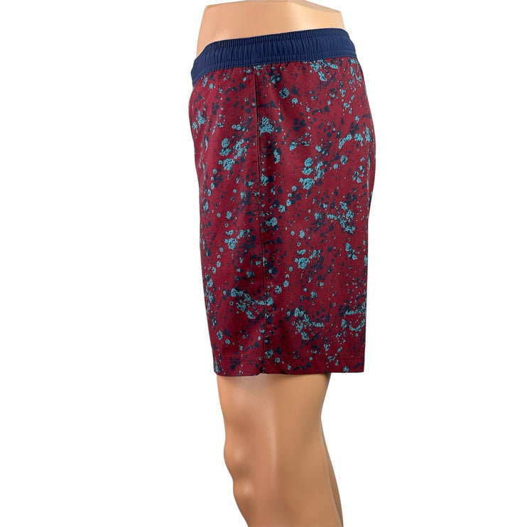Chubbies Men's Navy Red Elastic Waist Mid Rise Chino Bermuda Sweat Shorts Sz S
