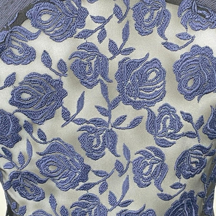 Sandro Ezti Navy Blue Lace Back Embroidered A Line Fit & Flare Mini Dress Size 1