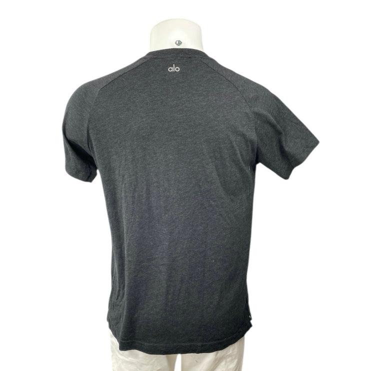 Alo Yoga Men's Black Crewneck Short Sleeve Activewear Tee T-shirt Top Size M